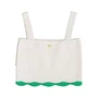 Top Cropped Tricot Barrado Off White Authoria