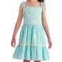Vestido Alcinha Borboletas Azul Mar Petit Cherie