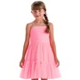 Vestido Alcinha Tule Rosa Neon Petit Cherie