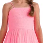 Vestido Alcinha Tule Rosa Neon Petit Cherie