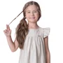 Vestido Algodão Babados Renda Bege Areia Pituchinhus