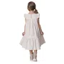 Vestido Algodão Babados Renda Bege Areia Pituchinhus