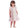 Vestido Algodão Flores e Morangos Branco Petit Cherie