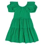 Vestido Babado Manga Balone Verde Momi
