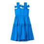 Vestido Babados Azul Royal Anime