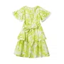 Vestido Babados Fruts Verde Laço Anime