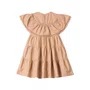 Vestido Bordado Bege Khaki Floral Anime