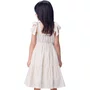Vestido Bordado Flores Off White Momi
