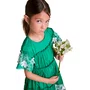 Vestido Bordado Flores Verde Anime