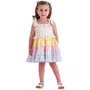 Vestido Cambraia Babados Colors Petit Cherie