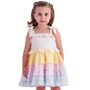Vestido Cambraia Babados Colors Petit Cherie