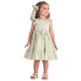 Vestido Cambraia Verde Lacinho Petit Cherie