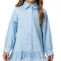 Vestido Camisa Saia Tule Azul Claro Petit Cherie