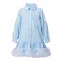 Vestido Camisa Saia Tule Azul Claro Petit Cherie