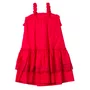 Vestido Com Babados Vermelho Preppy Anime