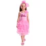 Vestido Cotton Babados Lantejoula Tule Barbie Pituchinhus