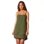 Vestido Curto Jacquard Verde Militar Cia Marítima