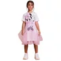 Vestido DIney Minnie Fada Rosa Fluido Anime