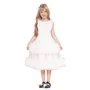Vestido Festa Saia Tule Frufru Laço Bordado Off White Pituchinhus