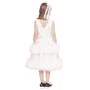 Vestido Festa Saia Tule Frufru Laço Bordado Off White Pituchinhus
