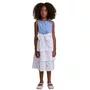 Vestido Jeans Com Lese Branco Anime