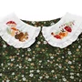 Vestido Kids Gola Bordada Floresta Giverny Primo Bambino