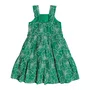 Vestido Laise Flor Bordada Verde Folha Momi
