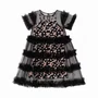 Vestido Light Estampa Poá Tule Babados Pituchinhus