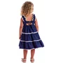 Vestido Linho Marinho Bordados Petit Chrerie