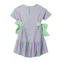 Vestido Listras Verde Lilas Laço Anime