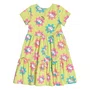Vestido Malha Hello Kitty Verde Flores Momi