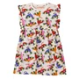 Vestido Malha Pajaritos Colorido Branco Fabula
