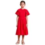 Vestido Malha Vermelho Preppy Anime