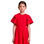 Vestido Malha Vermelho Preppy Anime