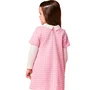 Vestido Manga Longa de Tweed Rosa com Gola Momi
