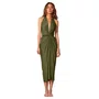 Vestido Midi Lisos Verde Militar Cia Maritima