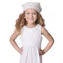 Vestido Midi Tricoline Listrado Bege Claro Pituchinhus