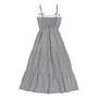 Vestido Midi Vichy Preto e Branco Authoria