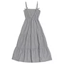 Vestido Midi Vichy Preto e Branco Authoria