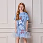 Vestido Minnie Tule Azul Celeste Anime