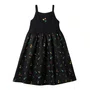 Vestido Rib Bordado Sempre Viva Preto Fábula