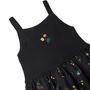 Vestido Rib Bordado Sempre Viva Preto Fábula