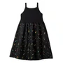 Vestido Rib Bordado Sempre Viva Preto Fábula