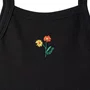 Vestido Rib Bordado Sempre Viva Preto Fábula
