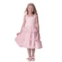 Vestido Tricoline Alça Amarração Rosa Pituchinhus