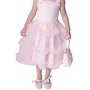 Vestido Tricoline Alça Amarração Rosa Pituchinhus