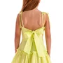 Vestido Tricoline Alcinha Laço Verde Petit Cherie