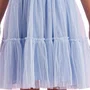 Vestido Tule Alça Babadinhos Azul Petit Cherie