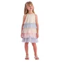 Vestido Tule Babados Color Glitter Petit Cherie