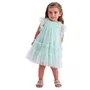 Vestido Tule Bordado Brilhos Verde Agua Petit Cherie